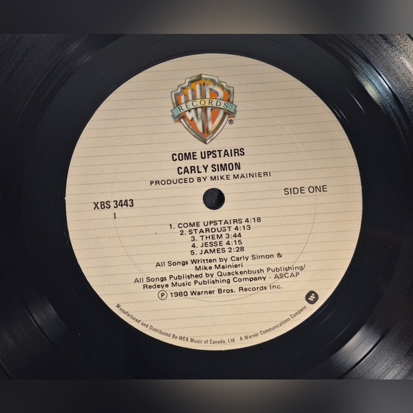 Carly Simon Come Upstairs LP - Picture 3 of 16